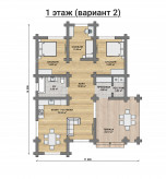 Дом из бревна VZ-164